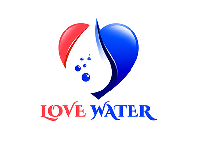 Love Water Logo adobe illustrator adobe photoshop branding design graphic design illustration logo