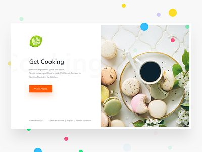 Hero Image (Hello Fresh) beautiful design clean ui food food app food landing page food website hello fresh landing page ui ux visual design