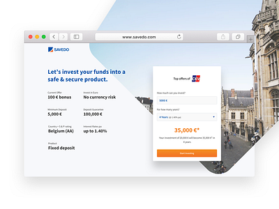 Savedo Landing Page