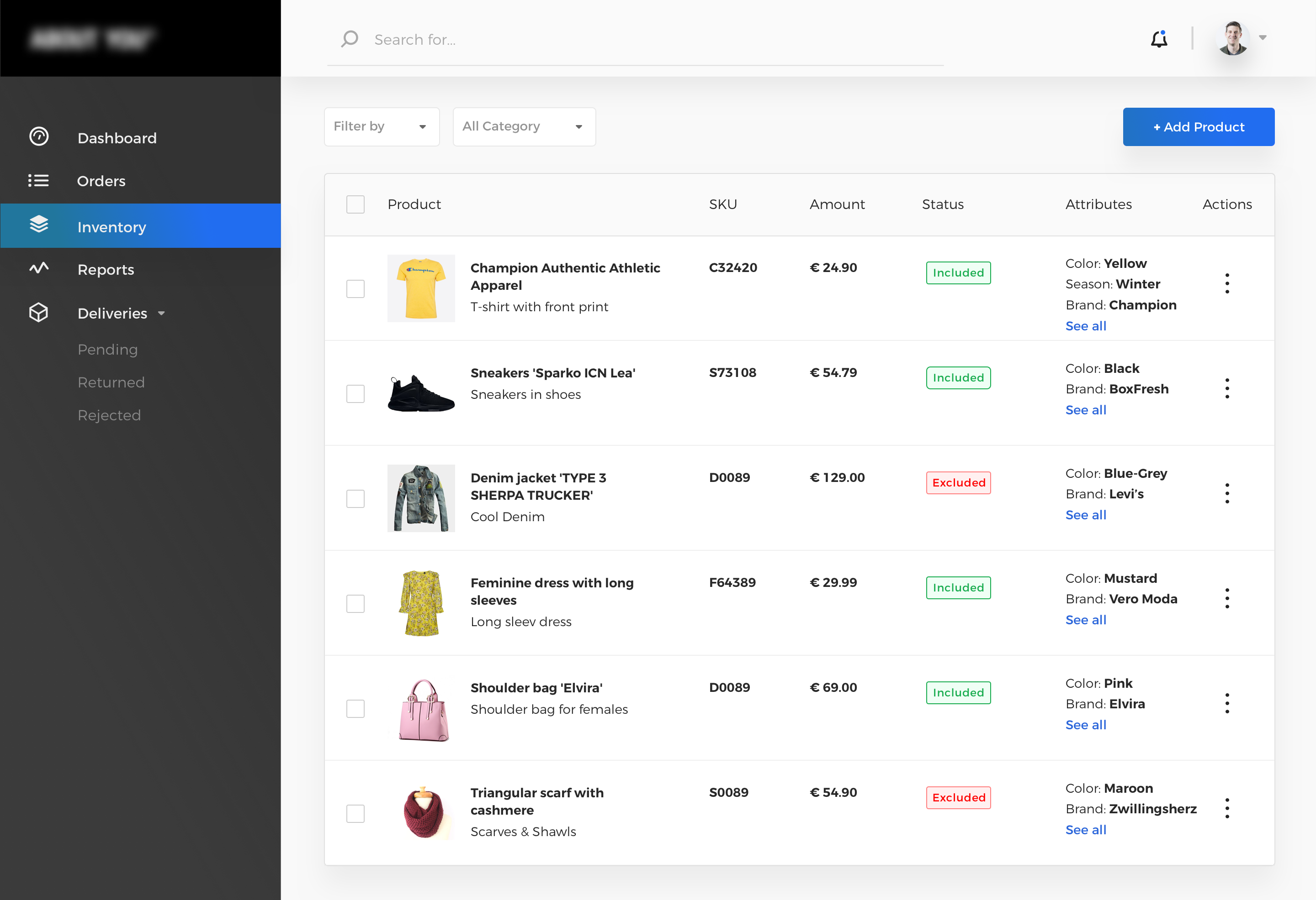 Inventory List - Ecommerce Backend by MJ on Dribbble