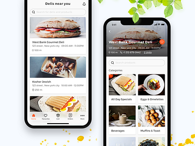 Exploration deli finder App app clean cook deli design food interaction ios meal minimal snacks white