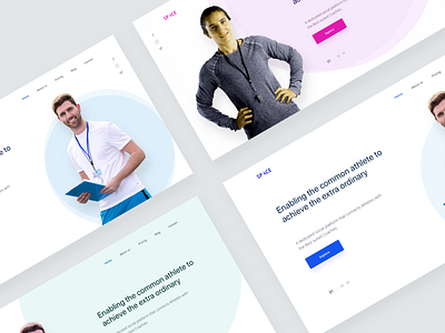 Landing page headers athlete clean coach header interaction landing page landing page concept minimal sports trends typograhy ux webdesign website