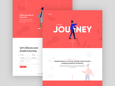 Squiz: Student Journey UI design education education website illustration product design tech ui ux web website