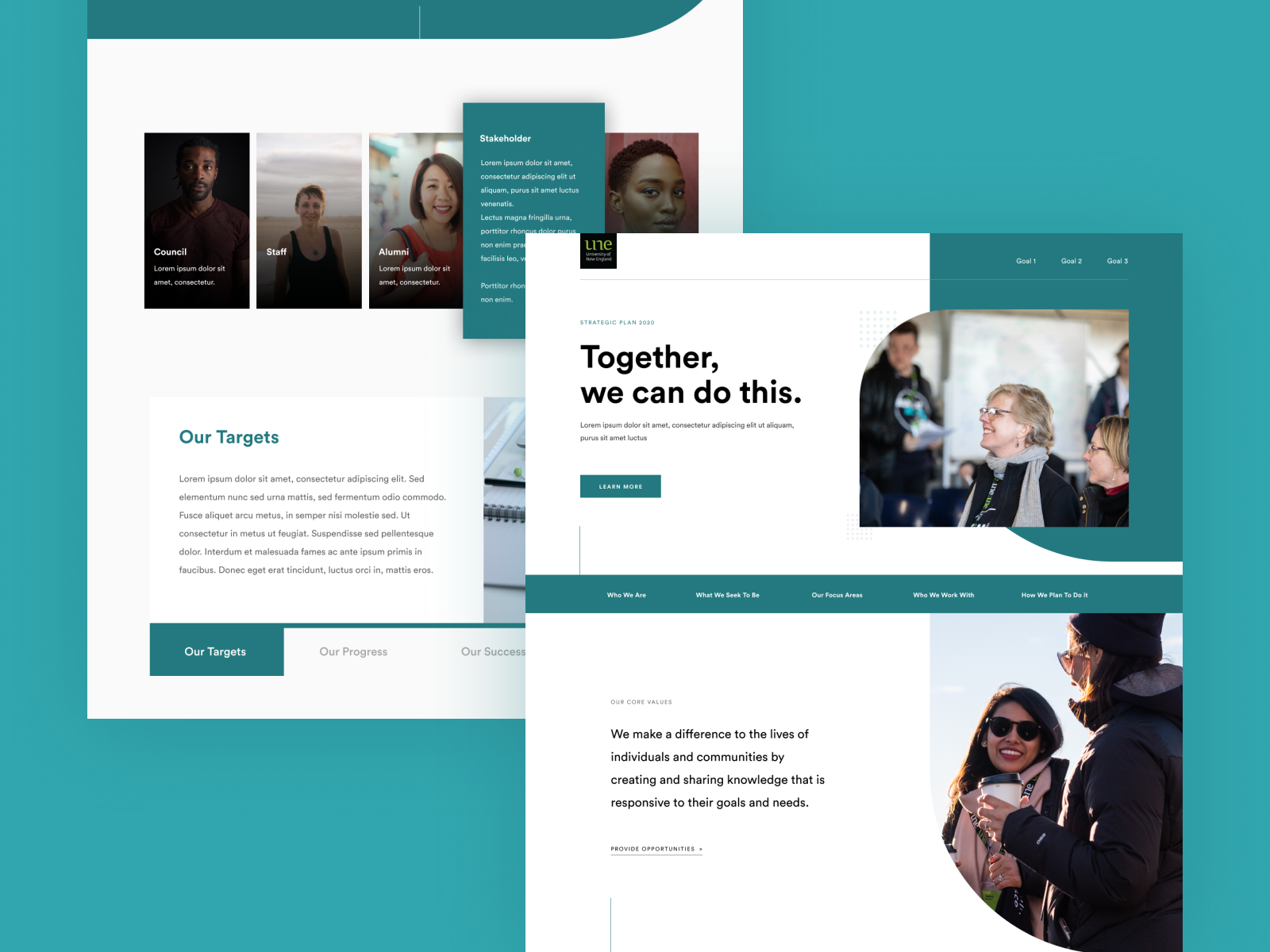 University of New England Strategical Plan by Elliot Rylands on Dribbble