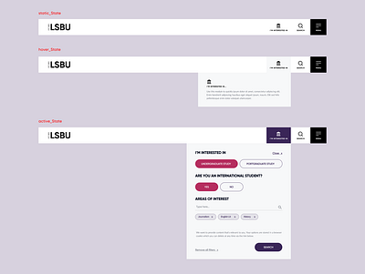 Personalisation Module Application - LSBU design product design tech ui ux web website