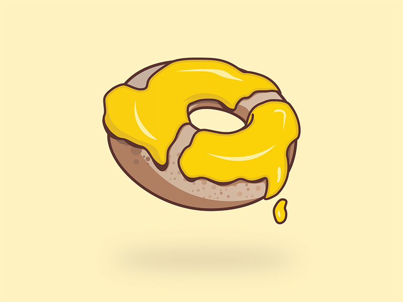 I'm thankful for ....Donuts!! illustration glazed yellow playoff food sticker mule thanksgiving rebound contest stickers design donuts