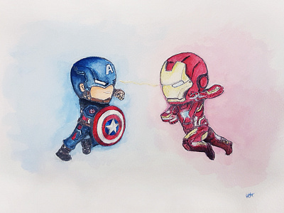 #TeamCap or #TeamIronMan? battle captain america character civil war iron man marvel movie painting superhero