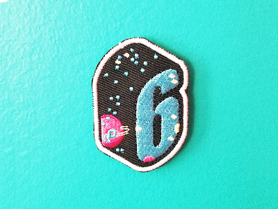 We're 6! Woohoo! 6 birthday illustration logo patch patches procurify six space startup vancouver vector weareprocurify