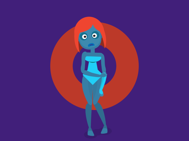 Alien 2d animation character gif