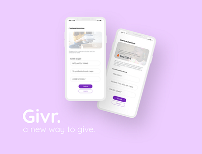 Givr 2.0 app app design charity charity app donation donation app ios app design ui design uiux uiuxdesign