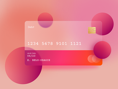 Debit Card card design credit card creditcard debit card finance fintech glass effect glassmorphism