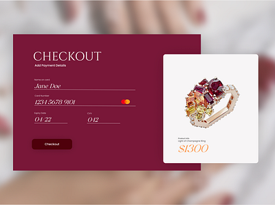 Daily UI :: 002 card checkout checkout checkout page daily ui dailyui dailyuichallenge landing page shop landing page shopping shopping checkout ui ui design uidesign uiux uiuxdesign web design