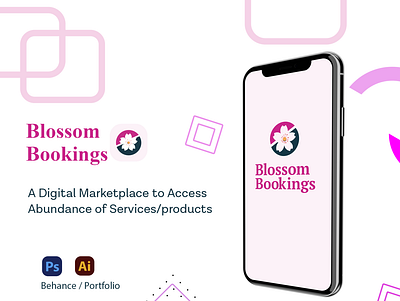 Blossom Bookings: A Digital Marketplace for Service Bookings app design application design design logo mobile app ui