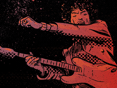 "scuse me while I kiss the sky" classic rock guitar hendrix illustration ink jimi hendrix music purple haze stratocaster