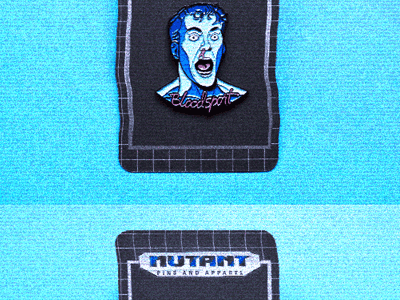 "Bloodsport! Available now at your local video store" 80s bloodsport celebrity enamel pins glitch jcvd lapel pins pins retro vhs