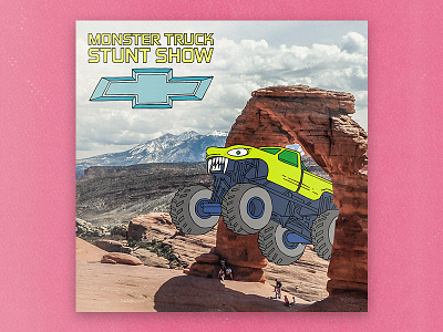 Arches National Park Monster Truck Stunt Show art editorial illustration illustration monster truck national parks nps parks political truck
