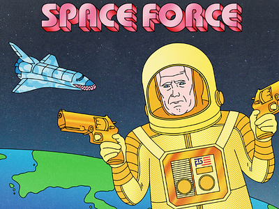 Space Force! editorial editorial illustration illustration space space force