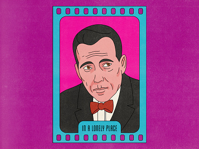 In a Lonely Place bogart design editorial editorial illustration halftone illustration in a lonely place movies pop art texture