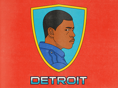 Detroit detroit editorial editorial illustration halftone illustration john boyega texture