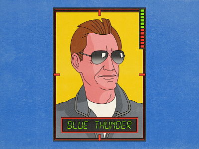 Blue Thunder blue thunder design editorial editorial illustration halftone illustration movies pop art texture