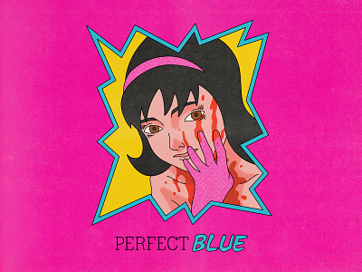 Perfect Blue anime design editorial editorial illustration halftone illustration movies perfect blue pop art texture typography