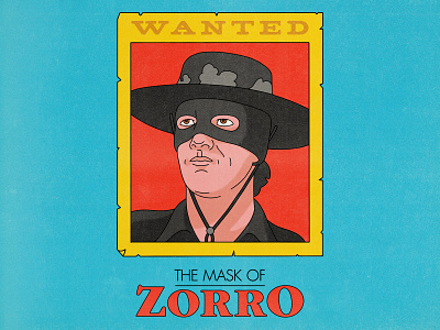 The Mask of Zorro design editorial editorial illustration halftone illustration movies pop art texture typography