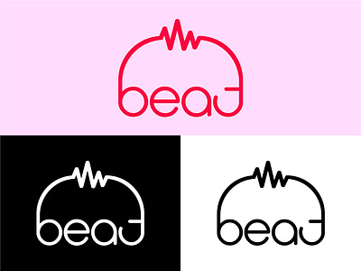 Music Streming Logo (Headphone + Beat) branding graphic design logo