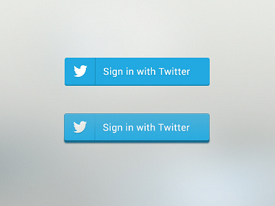 Twitter Sign On Buttons - Flat, Not So Flat button flat semi flat sign in twitter