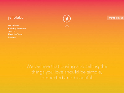 Startup's Homepage clean gradient homepage simple site startup