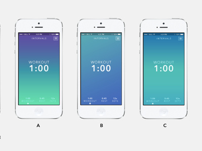 Gradient Color Options for a New iOS App clean flat gradient ios7 ux
