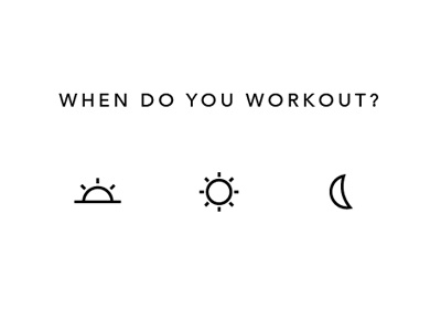 Workout Time-of-day Icons icons thin time of day