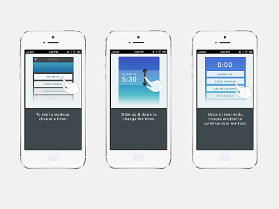 Pacer iOS App - Intro Tutorial app intro coach ios pacer tutorial walkthrough