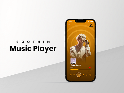 Soothin - Music Player aesthetic album bts dribbblers mobile app mobile screen music music player music player design music screen ui ui design user interface design