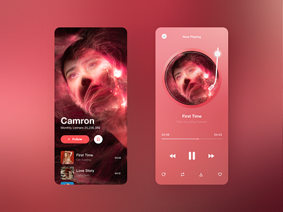 Music App app design music ui