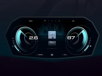 Car dashboard design 车载仪表设计 branding car design ui