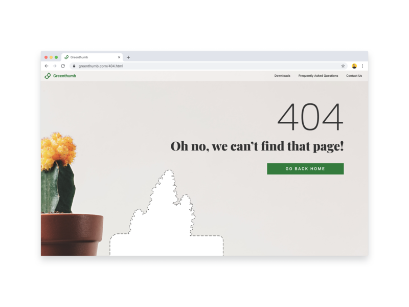 Dribbble Weekly Warmup | 404 Plants 404 page cactus dribbbleweeklywarmup missing plant website