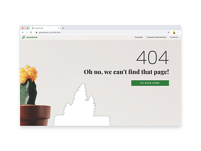 Dribbble Weekly Warmup | 404 Plants 404 page cactus dribbbleweeklywarmup missing plant website