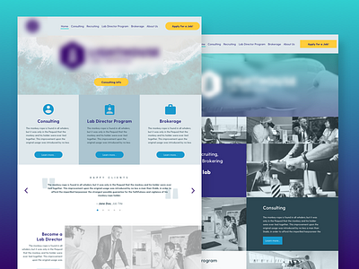 Homepage Designs biotech landing landing page recruiting science web website