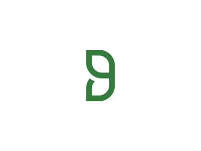 g g green leaf logo mark