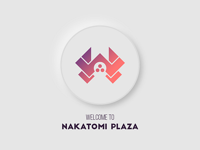 Welcome to Nakatomi Plaza | Die Hard dark mode die hard dribbbleweeklywarmup logo mark movie nakatomi neumorphic neumorphism