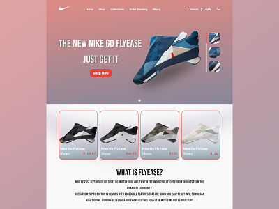 Nike landing page