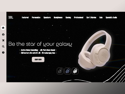 JBL landing page design graphic design ui