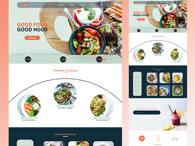 Healthymood landing page design ui ux