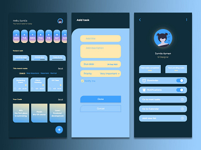 Task manager design graphic design ui ux