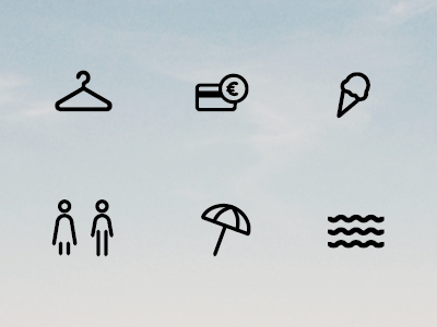 Pool Icons beach design flatdesign graphicdesign icon illustration illustrator pictogram pictos poolicons signage vector