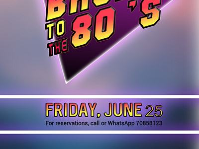 Back to the 80's POSTER graphic design