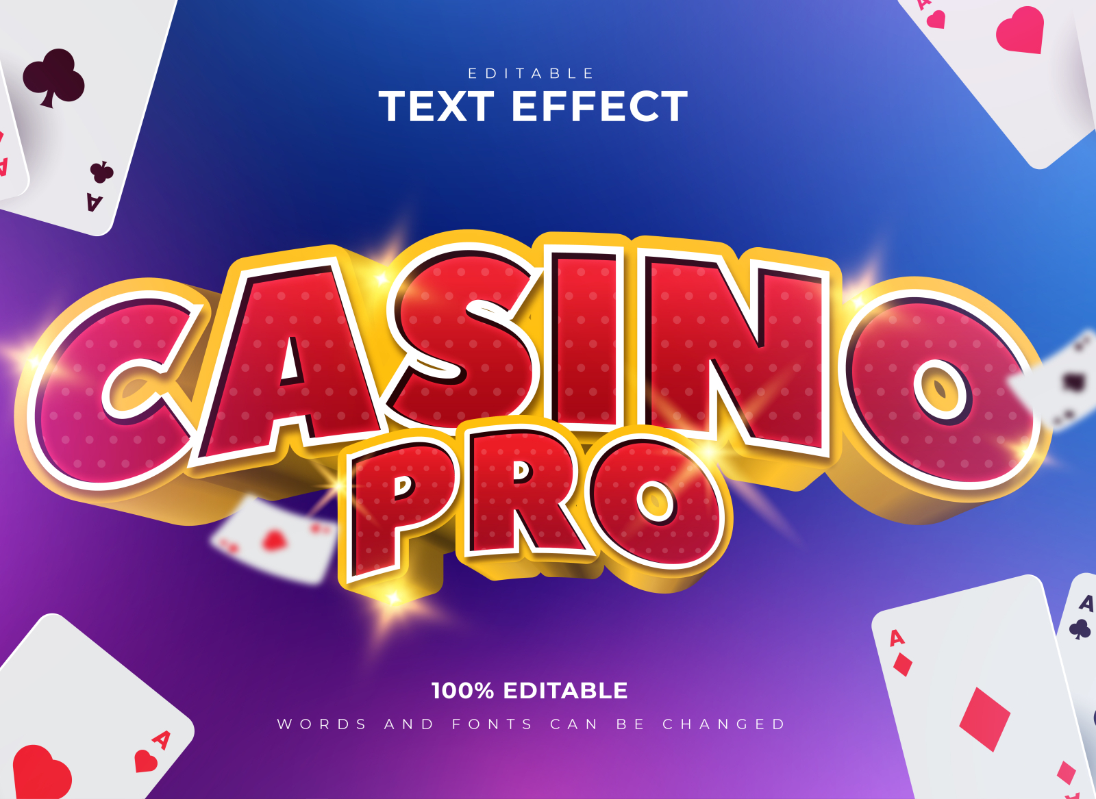 Casino Text Effects Style by Muhammad Nur Rofiqunahar | Fridaydsgn on ...