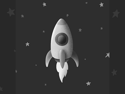 Inktober 2020 · day 16 · rocket animation black white black and white blackandwhite illustration inktober inktober2020 monochrome rocket stars