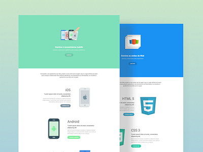 Module pages flat html mobile mockup page site