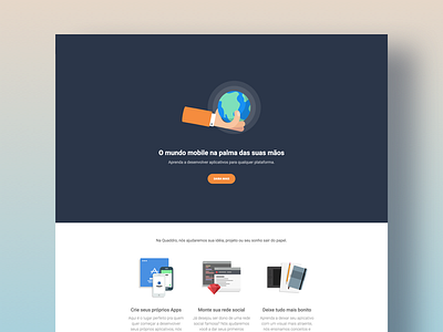 home page flat html mobile mockup page site